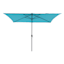 Turquoise Rectangle LED Patio Umbrella, 6.5x10'
