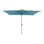 Turquoise Rectangle LED Patio Umbrella, 6.5x10'