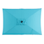 Turquoise Rectangle LED Patio Umbrella, 6.5x10'