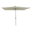 Tan Rectangle LED Crank Patio Umbrella, 6.5x10'