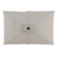 Tan Rectangle LED Crank Patio Umbrella, 6.5x10'