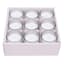 9-Pack White Unscented Glass Votive Candles