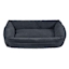 Grey Corduroy Cuffed Pet Bed, 18x22