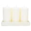 3-Pack Ivory Unscented Overdip Pillar Candles, 5.6"