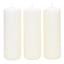 3-Pack Ivory Unscented Overdip Pillar Candles, 7.6"
