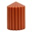Found & Fable Rust Unscented Ribbed Pillar Candle, 3x4