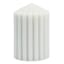 Found & Fable Grey Unscented Ribbed Pillar Candle, 3x4