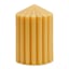 Found & Fable Yellow Unscented Ribbed Pillar Candle, 3x4