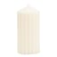 Found & Fable Ivory Unscented Ribbed Pillar Candle, 3x6