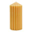 Found & Fable Yellow Unscented Ribbed Pillar Candle, 3x6