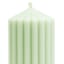 Found & Fable Green Unscented Ribbed Pillar Candle, 3x8