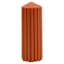Found & Fable Rust Unscented Ribbed Pillar Candle, 3x8