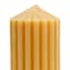 Found & Fable Yellow Unscented Ribbed Pillar Candle, 3x8