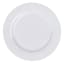 White Porcelain Rimmed Dinner Plate, 10.5"