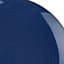 Set of 4 Dark Blue Reactive Glazed Stoneware Dinner Plates, 10.5"