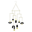 Crosby St. Black & Gold Metal Wind Chime, 19"