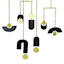 Crosby St. Black & Gold Metal Wind Chime, 19"