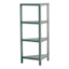 4-Tier Grey Wood Corner Storage Stand