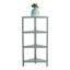 4-Tier Grey Wood Corner Storage Stand