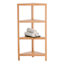 4-Tier Natural Wood Corner Shelf Stand