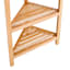 4-Tier Natural Wood Corner Shelf Stand