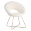 Felicity Faux Fur Accent Chair, Cream