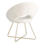 Felicity Faux Fur Accent Chair, Cream