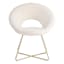 Felicity Faux Fur Accent Chair, Cream