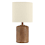 Honeybloom Walnut Wood Finish Small Table Lamp with Shade, 21"