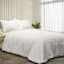 Crosby St. 3-Piece White Cotton Textured Comforter Set, Full/Queen