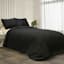 Crosby St. 3-Piece Black Cotton Textured Comforter Set, King