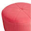 Piper Round Ottoman, Bright Pink Velvet