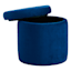 Stuart Round Storage Ottoman, Navy Blue