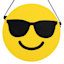 Hanging Reversible Emoji Wall Art, 8"