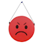 Hanging Reversible Emoji Wall Art, 8"