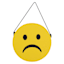 Hanging Reversible Emoji Wall Art, 8"