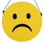 Hanging Reversible Emoji Wall Art, 8"