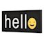 Hello Emoji Canvas Wall Art, 20x8