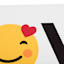 Love Emoji Canvas Wall Art, 20x8