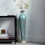 Blue Mosaic Metal Floor Vase, 35.5"
