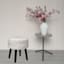 Emmy Stool with Black Wooden Legs, Taupe Velvet
