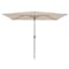 Tan Rectangle Crank Patio Umbrella, 6.5x10ft