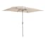 Tan Rectangle Crank Patio Umbrella, 6.5x10ft