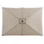 Tan Rectangle Crank Patio Umbrella, 6.5x10ft