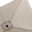 Tan Rectangle Crank Patio Umbrella, 6.5x10ft
