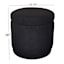 Crosby St. Neo Round Storage Ottoman, Black