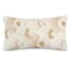 Found & Fable Natural & White Fan Embroidered Lumbar Outdoor Throw Pillow, 14x20