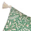 Honeybloom Green & White Embroidered Floral Outdoor Throw Pillow with Tassels, 18"