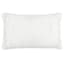 Providence White Knotted Crochet Lumbar Outdoor Throw Pillow, 14x22