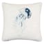 Ty Pennington White & Blue Jellyfish Embroidered Square Outdoor Throw Pillow, 18"
